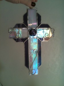 purple cross embellished