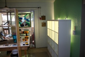 new glass work area